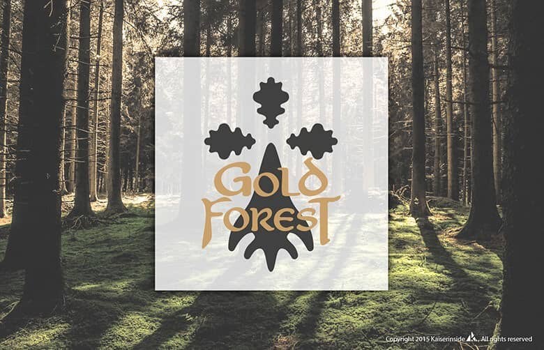 logo design graphisme Gold Forest